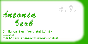antonia verb business card